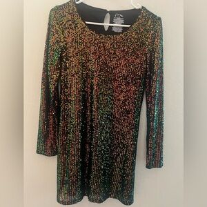 Art Class Multicolor Sequin Kids Formal Dress